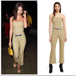 MIAOU x Opening Ceremony Yellow Plaid Lucy Corset – Size L – NWOT *CELEB FAV*